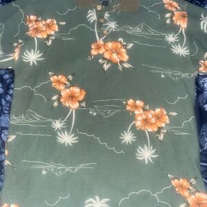 Floral Green Polo Shirt